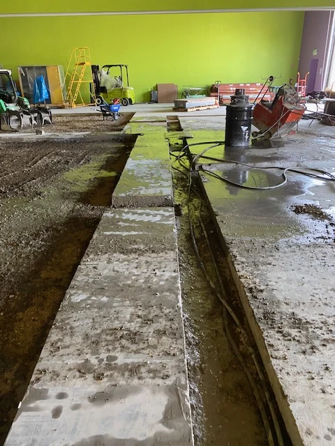 Concrete wall cutting at a Hyperion project